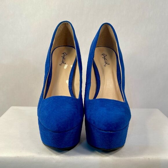 Royal Blue Platform Stiletto Heels Size 7.5 EUC - Picture 3 of 5